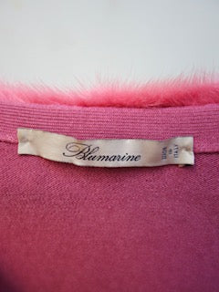 Blumarine fur cardigan