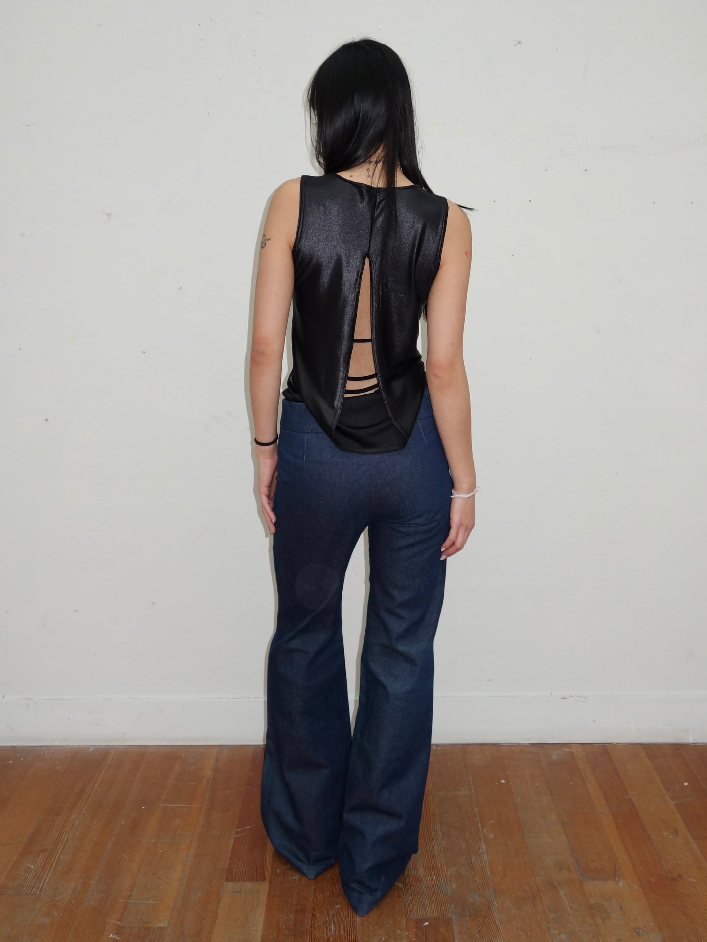 Vintage open back top